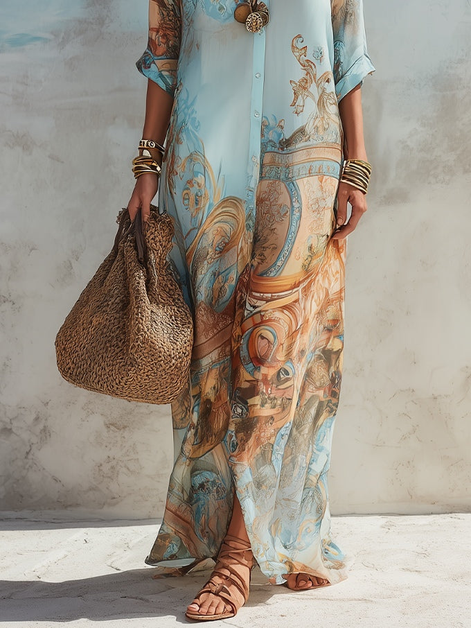 LORNA - SHIRT DRESS MEDITERRANEO