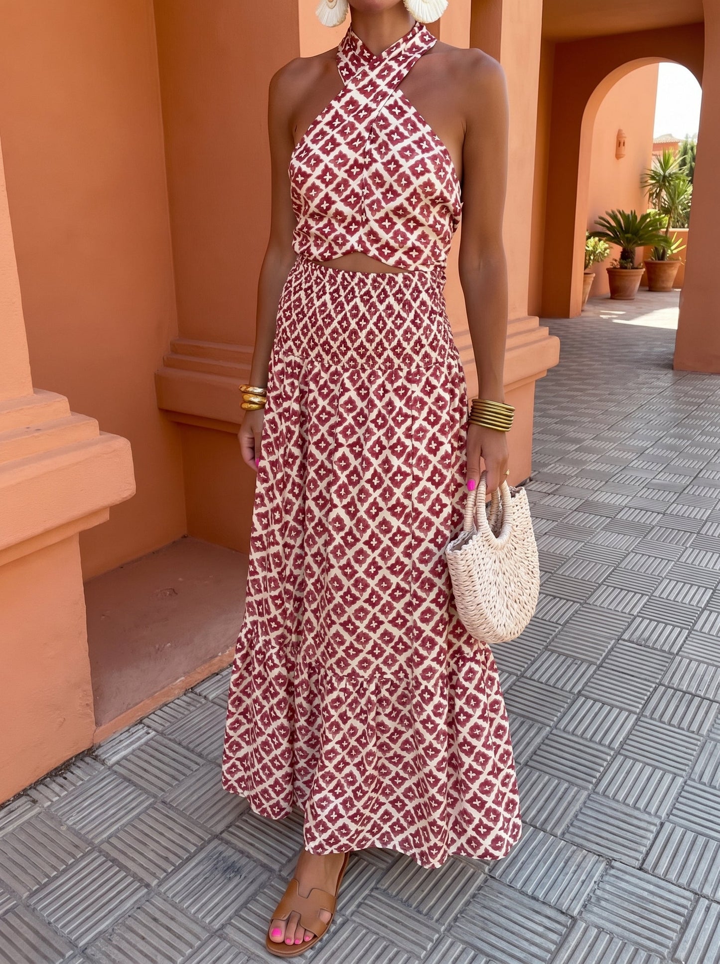 CAMILLA - ELEGANT OFF-SHOULDER SET WITH FLOUNCES