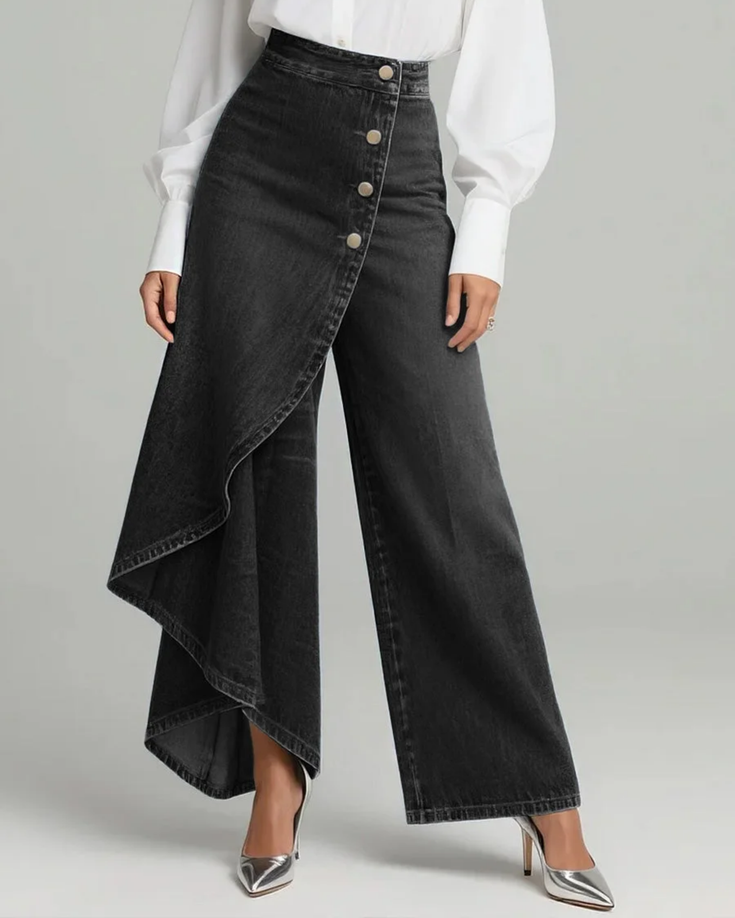 Alicia™ | Denim pants with knot