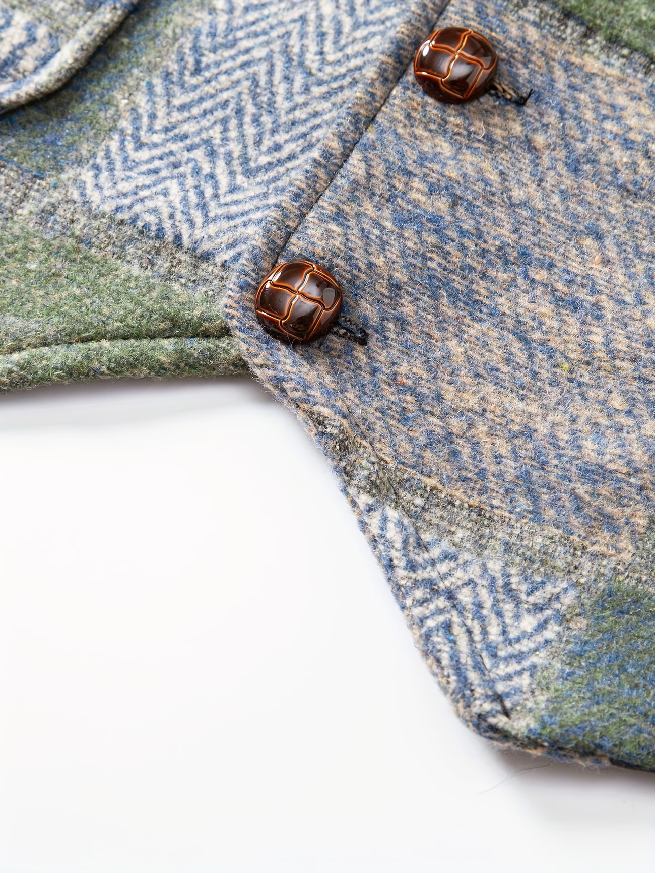 BERTRAND - HERRINGBONE PATCHWORK TWEED VEST