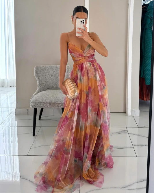 BELLA - ENCHANTING FLORAL PRINT MAXI DRESS