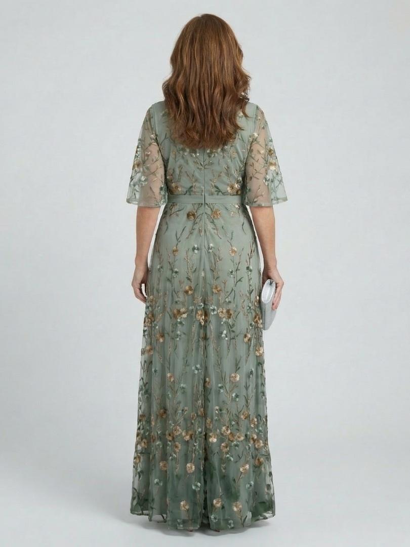 SELORA - HALTER BLOOM FLOW MAXI DRESS