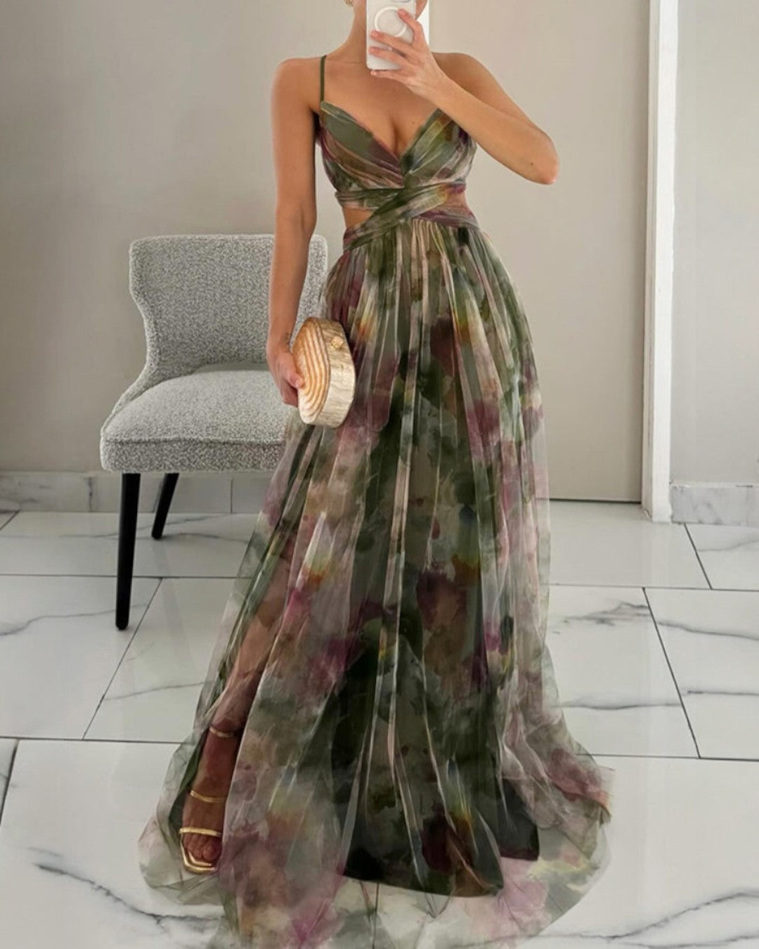 BELLA - ENCHANTING FLORAL PRINT MAXI DRESS