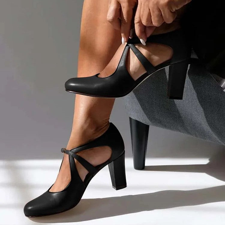 JONNA - ELEGANT LEATHER HEELS