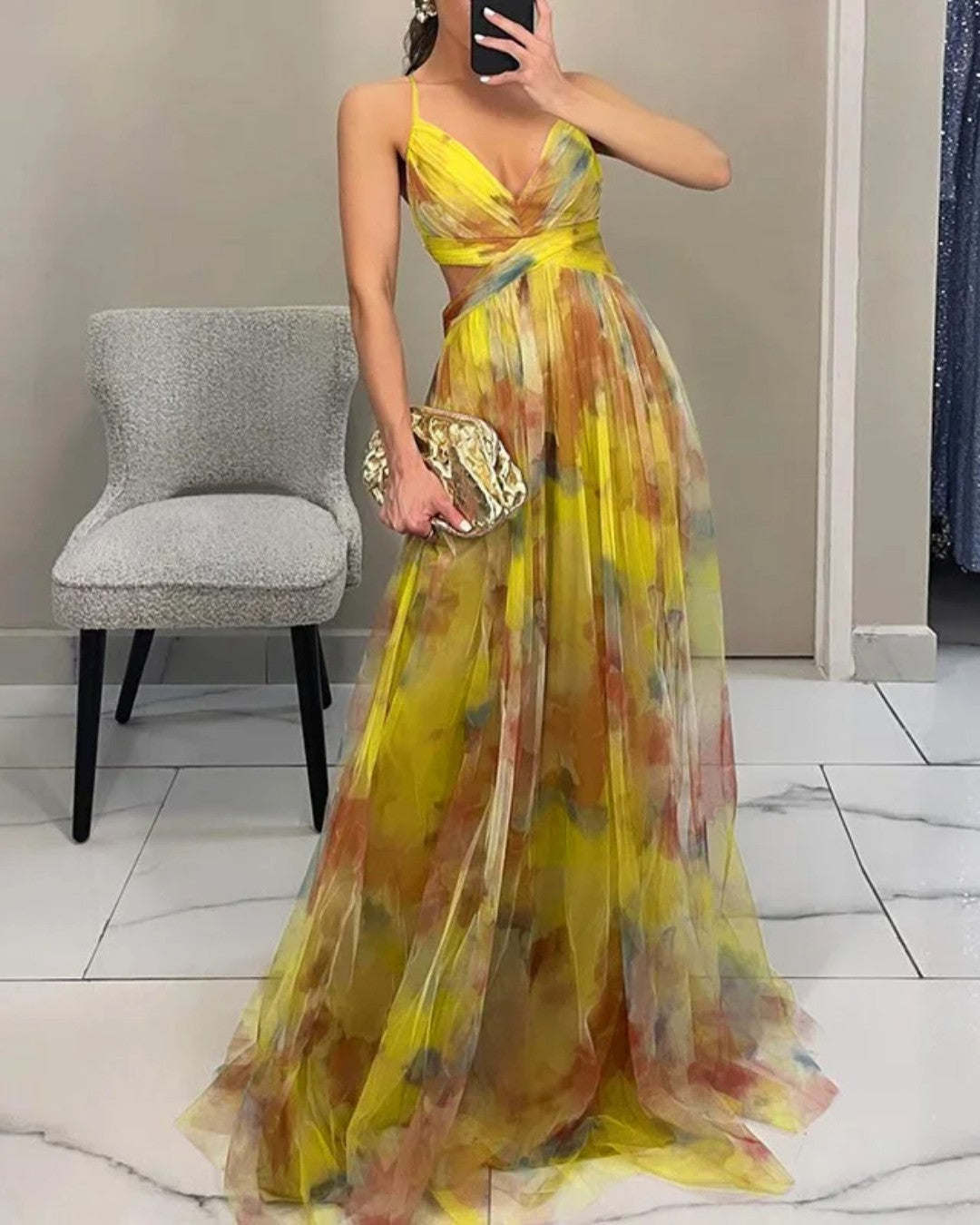BELLA - ENCHANTING FLORAL PRINT MAXI DRESS