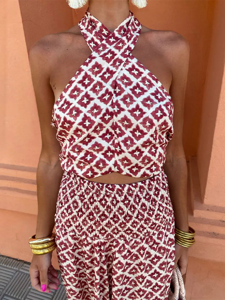 CAMILLA - ELEGANT OFF-SHOULDER SET WITH FLOUNCES