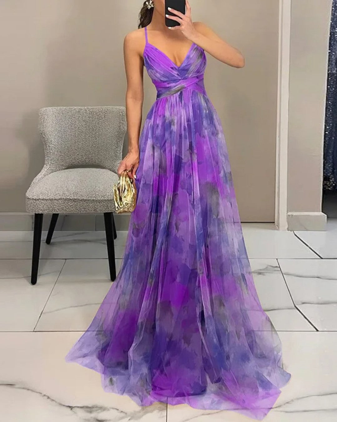 BELLA - ENCHANTING FLORAL PRINT MAXI DRESS