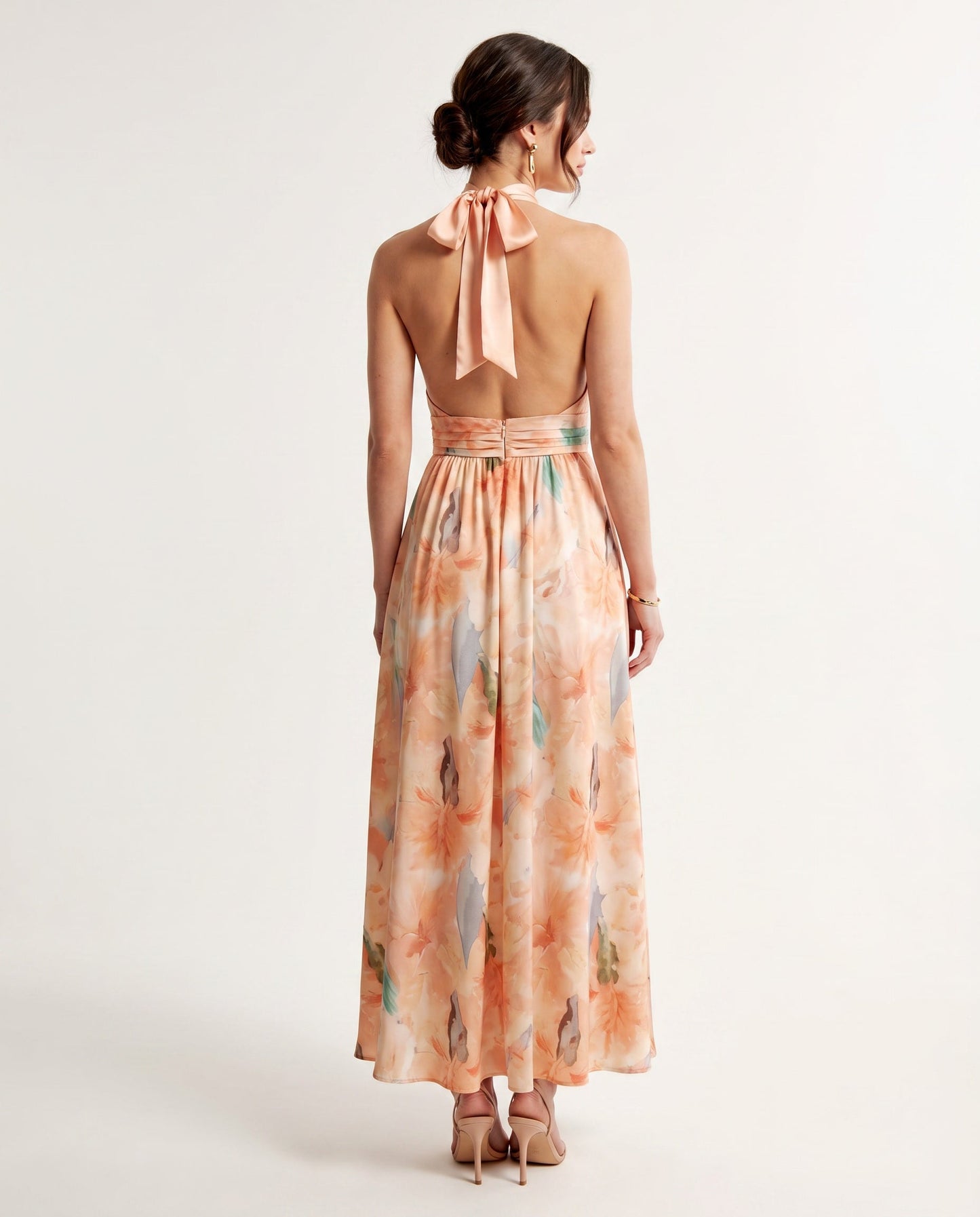 MONKHAM - PEACH HOUR DRESS