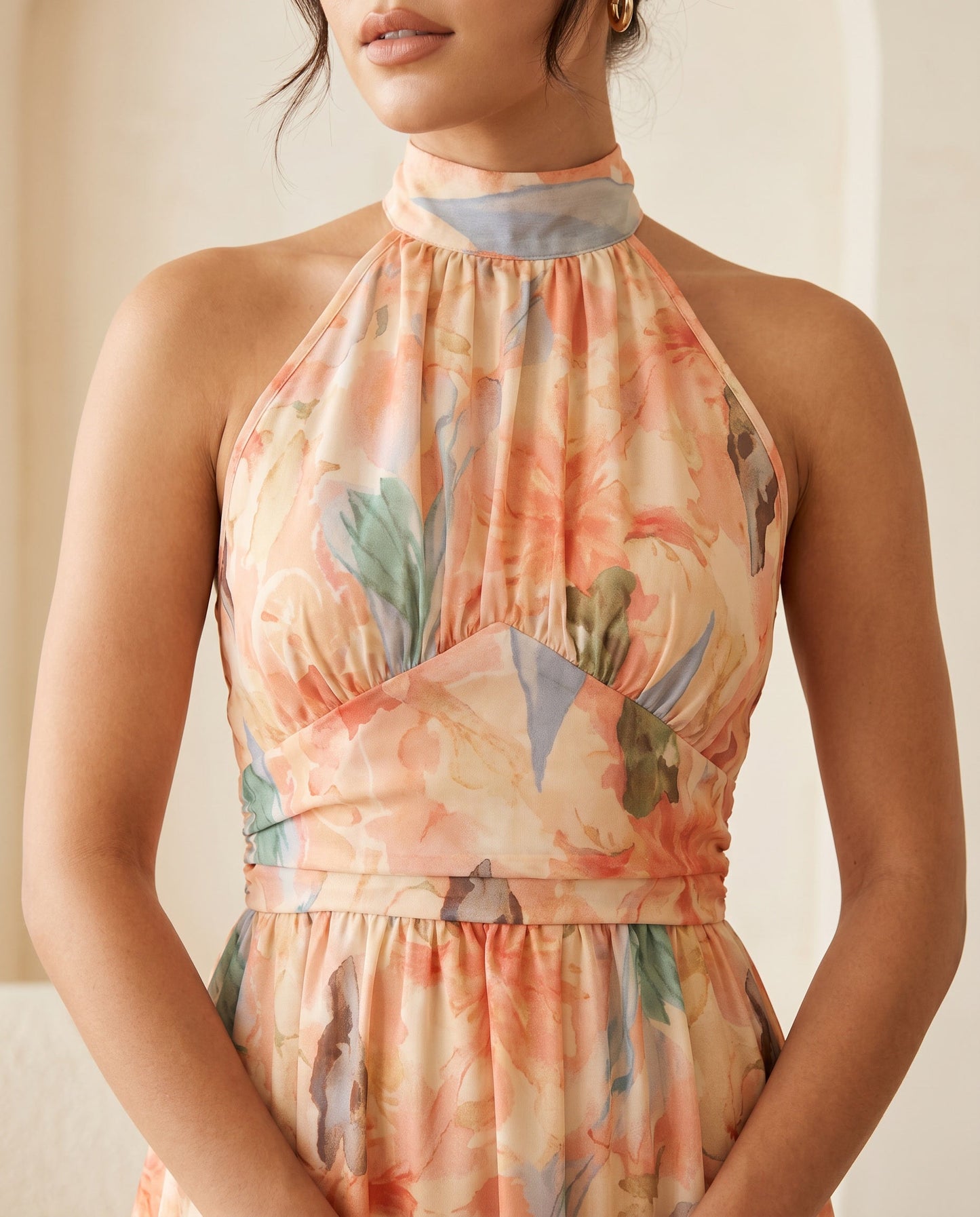 MONKHAM - PEACH HOUR DRESS