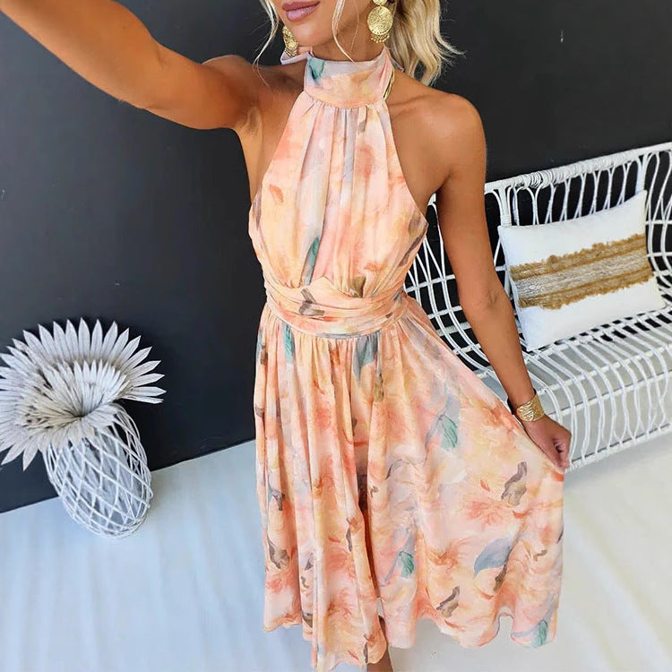MONKHAM - PEACH HOUR DRESS