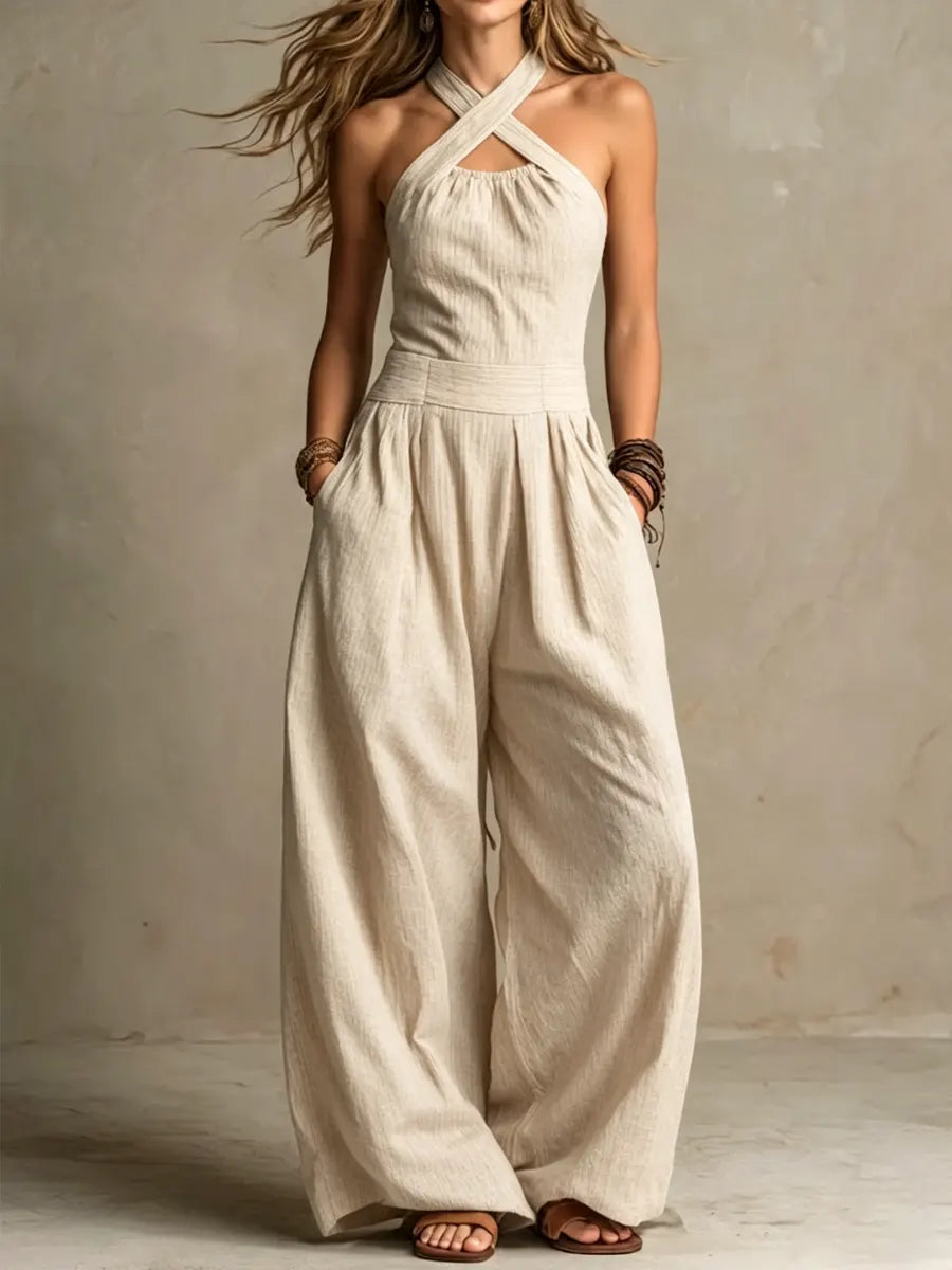BIANCA - ELEGANT JUMPSUIT IN LINEN AND COTTON