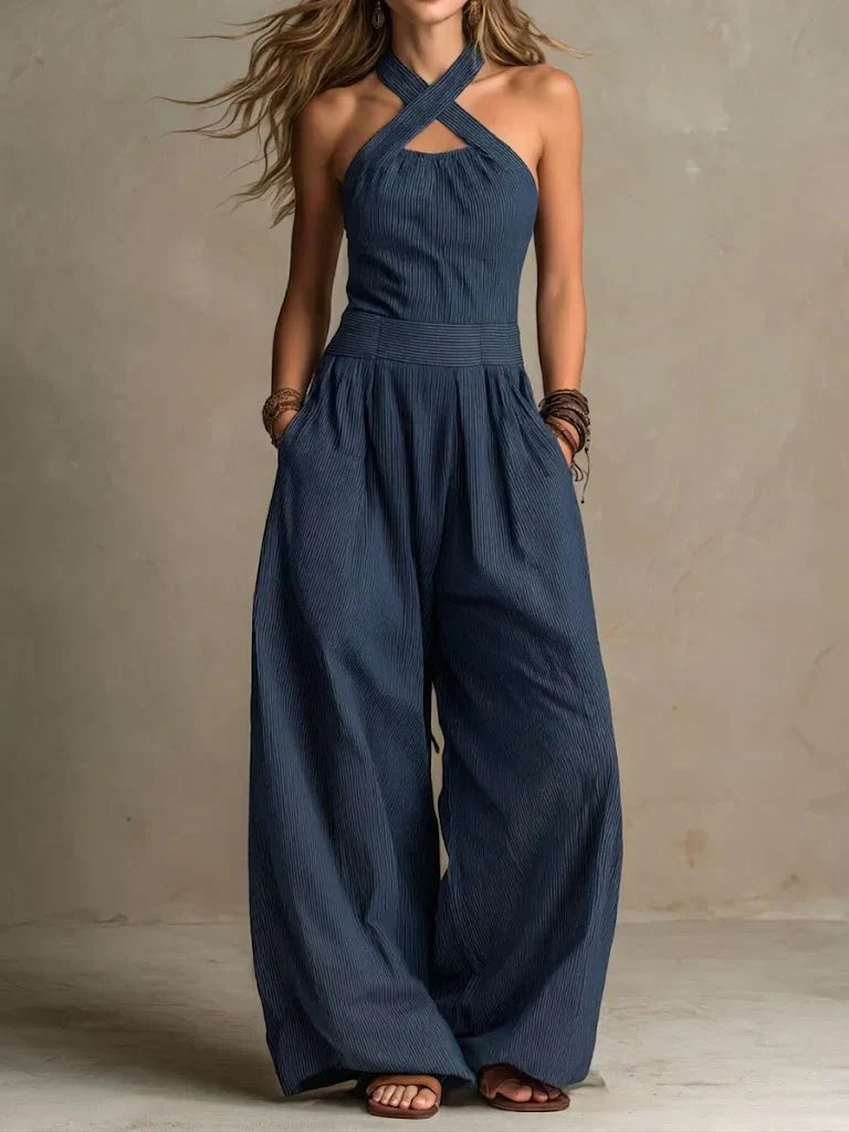 BIANCA - ELEGANT JUMPSUIT IN LINEN AND COTTON