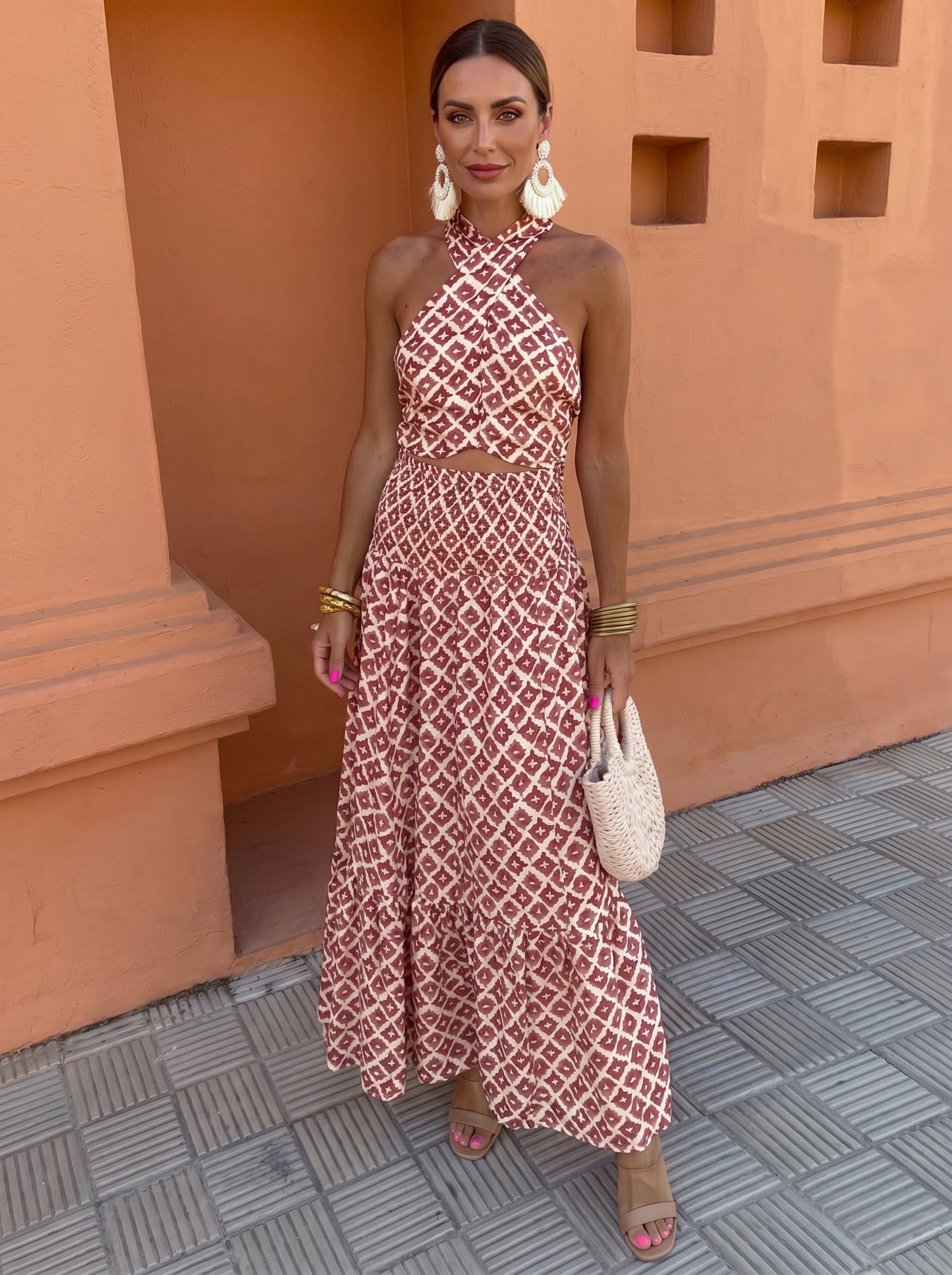 CAMILLA - ELEGANT OFF-SHOULDER SET WITH FLOUNCES